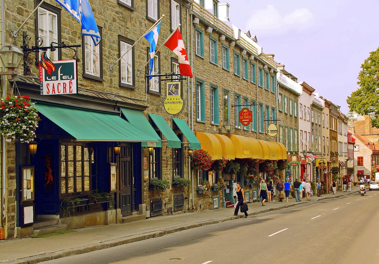 Old Quebec City French-style streetscape